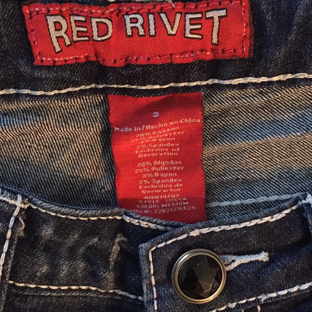 Red Rivet Jeans - Picture 6 of 6